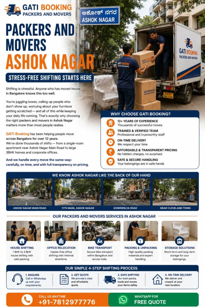 Packers and Movers Ashok Nagar