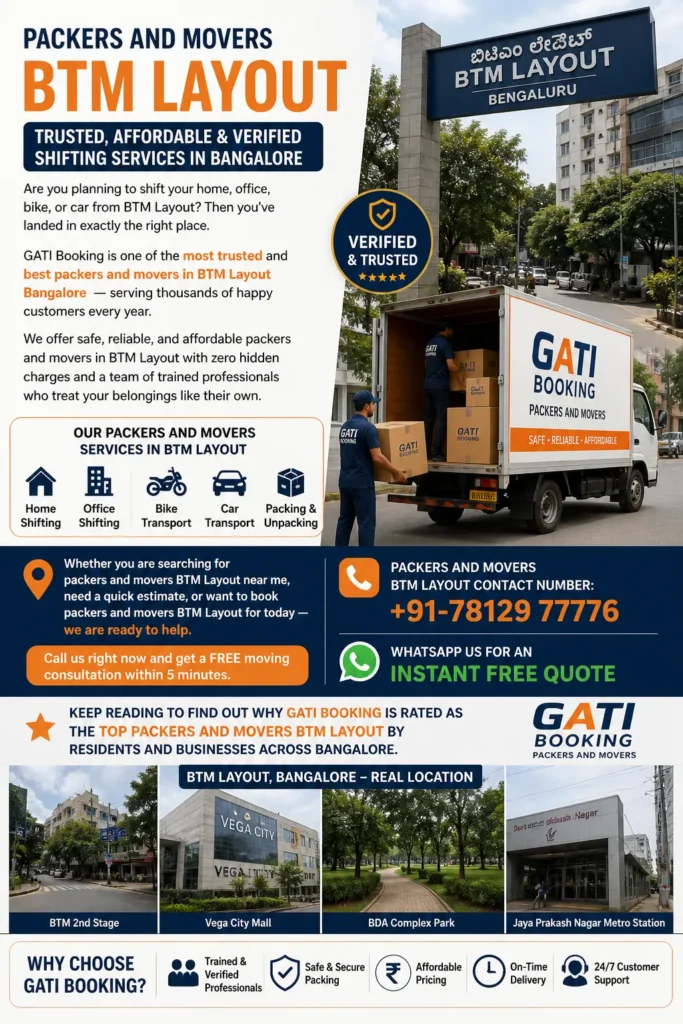 Packers and Movers BTM Layout