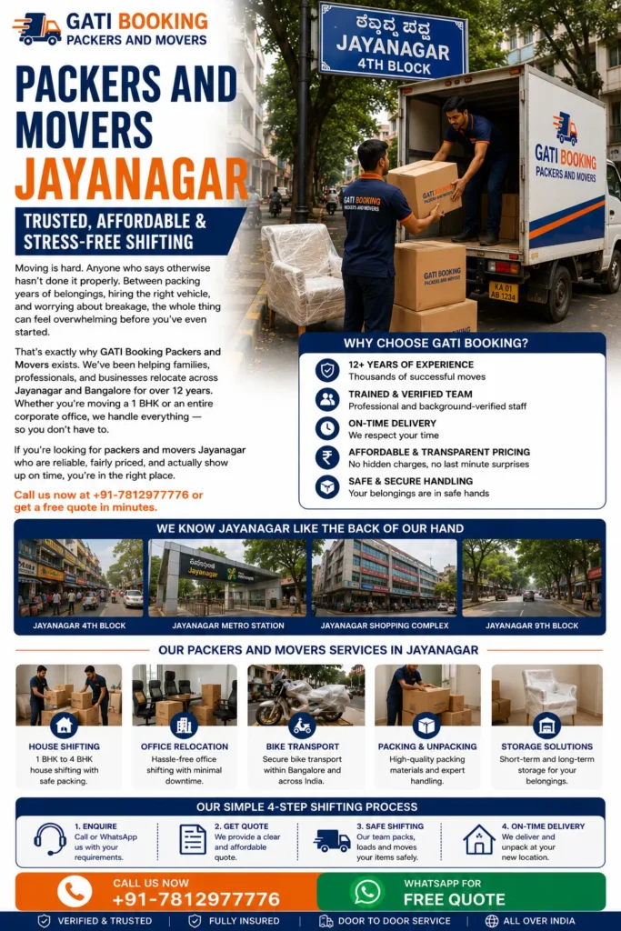 Packers and Movers Jayanagar