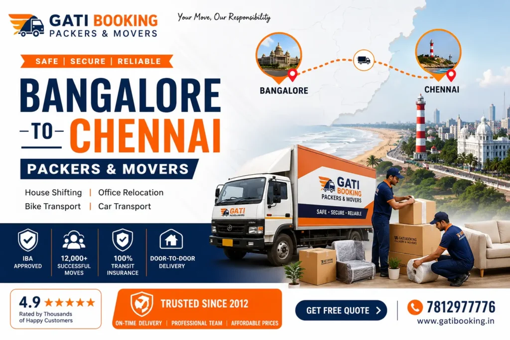 Packers and Movers from Bangalore to Chennai