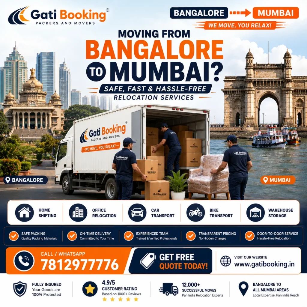 Packers and Movers from Bangalore to Mumbai